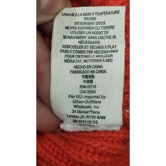 Free People Downtown Pullover Asymmetrical Sweater in Coral Red, Size‎ M - Picture 6 of 9